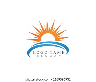 Sun logo symbol template icon