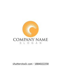 Sun logo and symbol vector