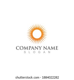 Sun logo and symbol vector