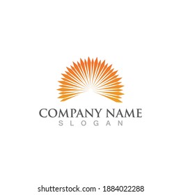 Sun logo and symbol vector