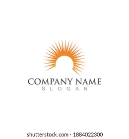 Sun logo and symbol vector