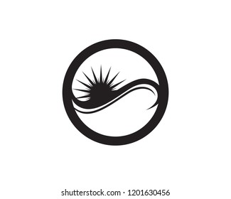 Sun logo and symbol vector black
