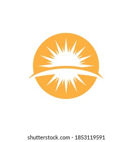 Sun logo and symbol vector icon