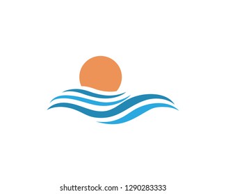Sun logo and symbols star icon web Vector - 