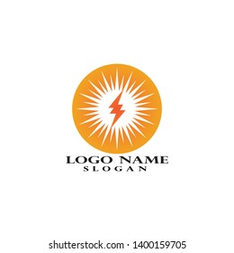 Sun logo and symbols star icon web Vector