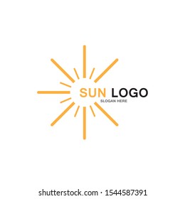 Sun logo Template design icon