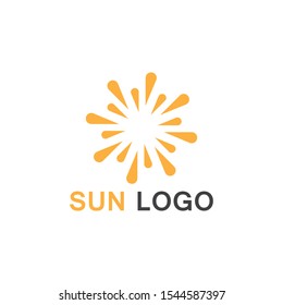 Sun logo Template design icon