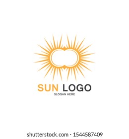Sun logo Template design icon