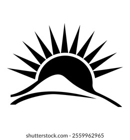 Sun logo template design. Vector illustration, EPS10