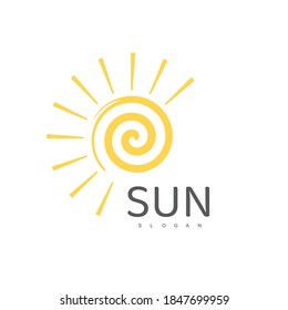 Sun Logo Template, Icon Design Illustration