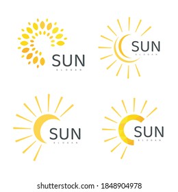 Plantilla de logotipo de Sun, Ilustración de diseño de iconos