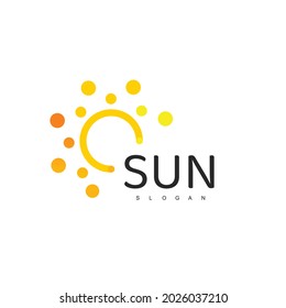 Sun Logo Template, Icon Design Illustration