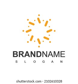 Plantilla de logotipo de Sun, Ilustración de diseño de iconos