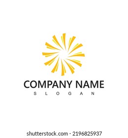 Vorlage für Sun-Logo, Illustration zum Design von Symbolen