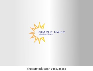 Sun Logo Template Icon Illustration with white background