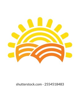 Sun Logo Template Icon Illustration Design 