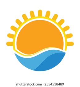 Sun Logo Template Icon Illustration Design 