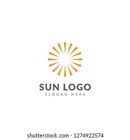 Sun logo template vector design