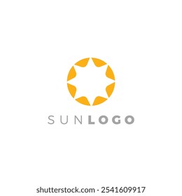 Sun Logo Template Vector. Horizon Logo