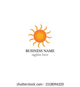 Sun logo template vector icon illustration