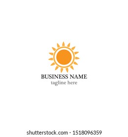 Sun logo template vector icon illustration