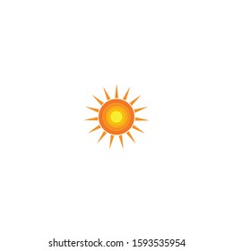 Sun logo template vector icon illustration