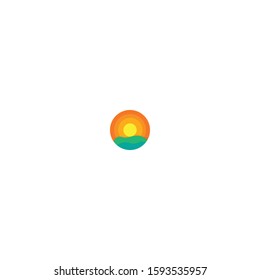 Sun logo template vector icon illustration