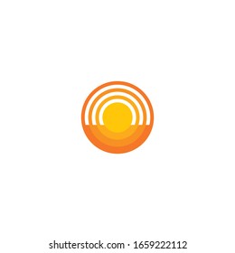 Sun logo template vector icon illustration
