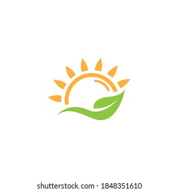 Sun logo template vector icon design