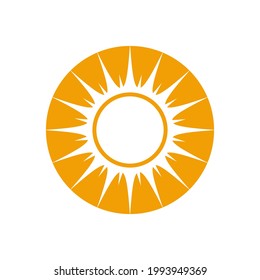 icono de vector de plantilla de logotipo de sol