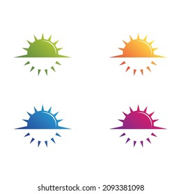 Sun logo template vector icon design
