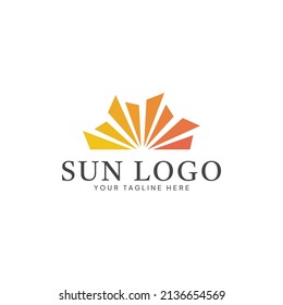 Sun logo template vector icon