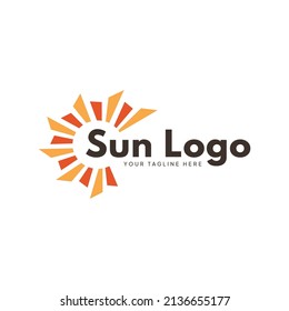 Sun logo template vector icon