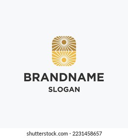 Sun logo template vector illustration design