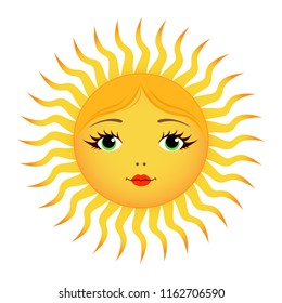 sun logo vector cattoon illustration, sunny weather icon illustration, weather forecast icon isolated, sun vector seasons sunny weather, 