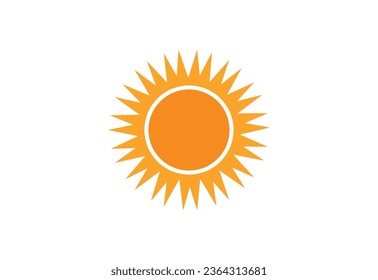 Sun logo, vector design concept