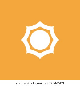 Sun logo vector design. Modern style. 