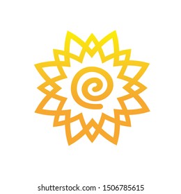 sun logo vector design template 