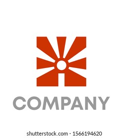 i sun logo vector design template sign