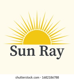 Sun logo. Vector design Template.