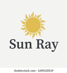 Sun logo. Vector design Template.