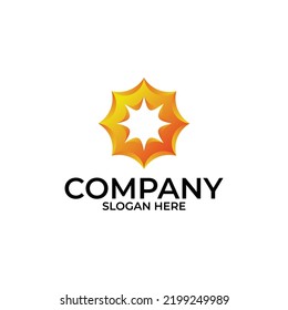 sun logo vector design template