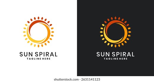 Modelo de design de vetor de logotipo da Sun