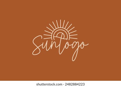 sun logo vector icon illustration
