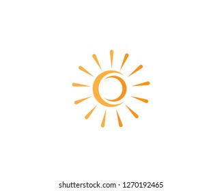 sun logo vector icon template