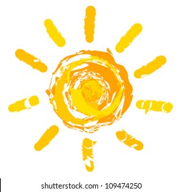 Sun logo. Vector illustration