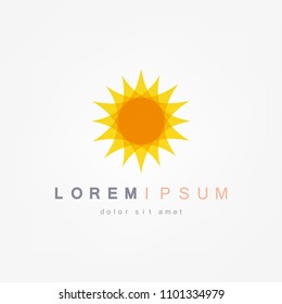 Sun logo. Vector illustration