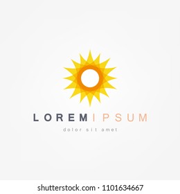 Sun logo. Vector illustration