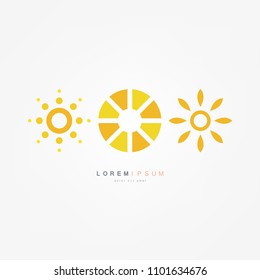 Sun logo. Vector illustration
