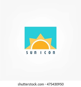 Sun logo. Vector illustration